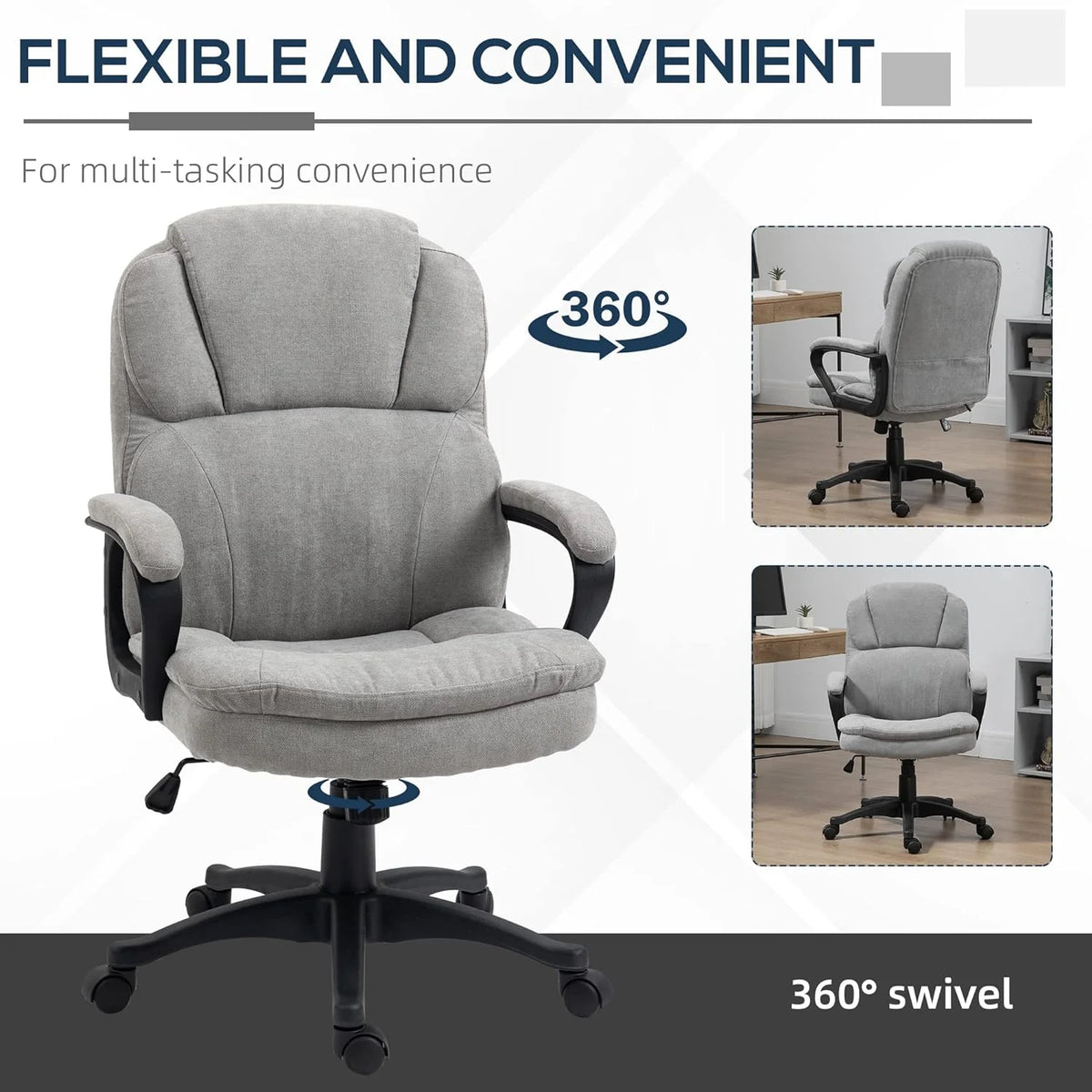 Gray Massage Office Chair with USB Power T944863