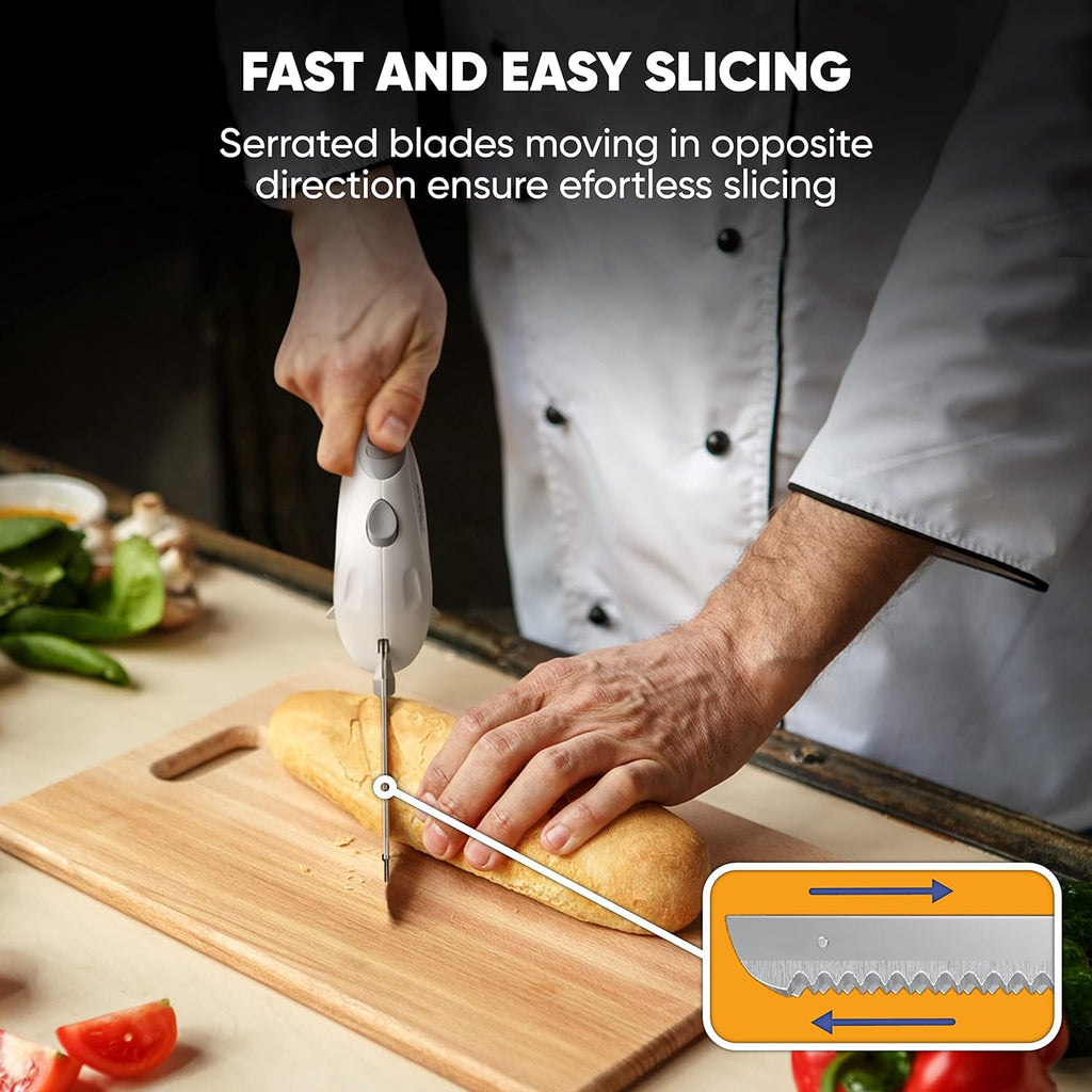 Electric Knife with Serving Fork and Carving Blades Q59681
