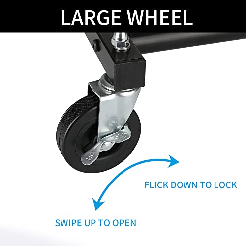 Black Rolling Clothing Garment Rack with Lockable Wheels H51512