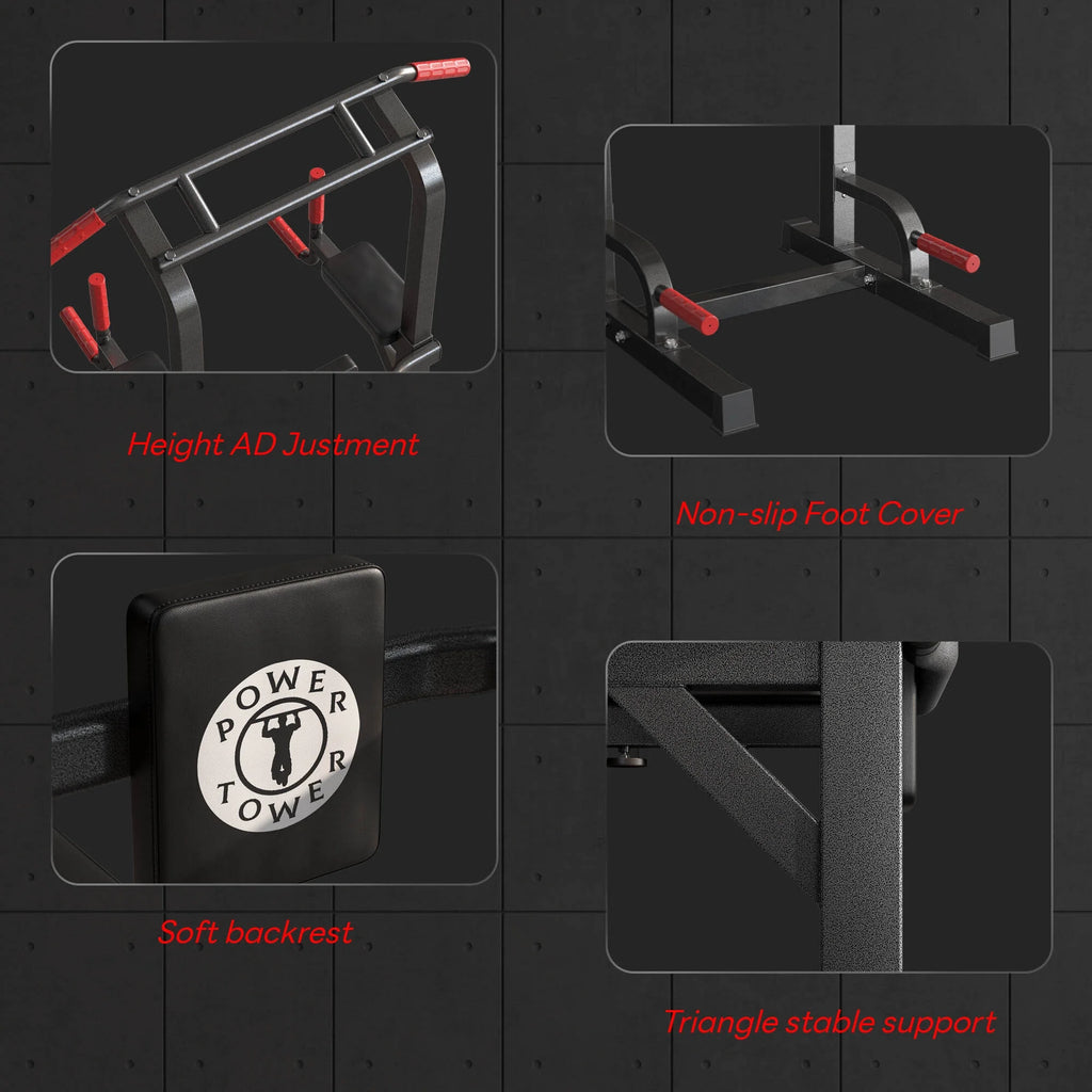 Adjustable Height Pull Up Bar Dip Station I655331