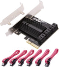 6 Port PCIe x4 SATA 3.0 Expansion Card with 6 SATA Cables R526