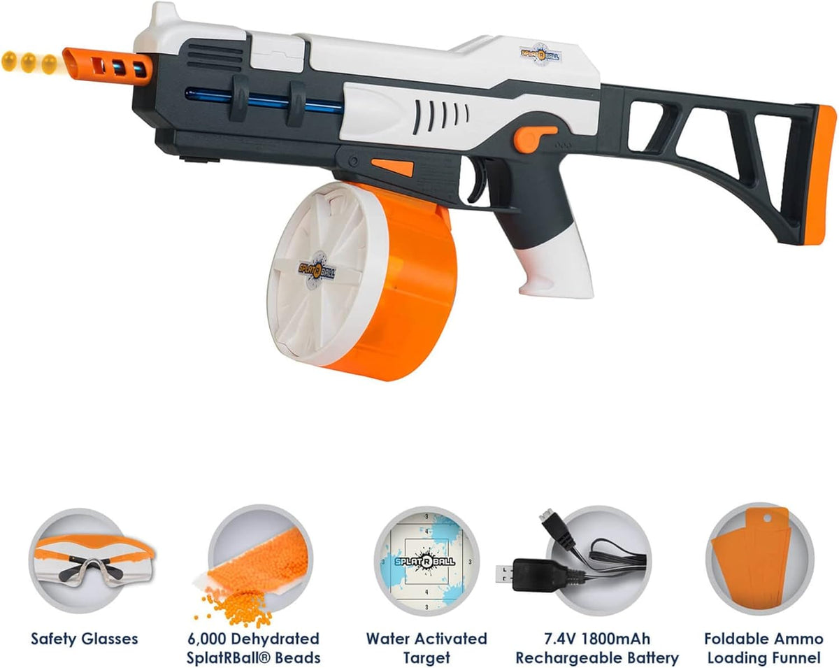 Full Auto Electric Water Bead Gel Ball Blaster Kit and 20K Orange Ammo N696617