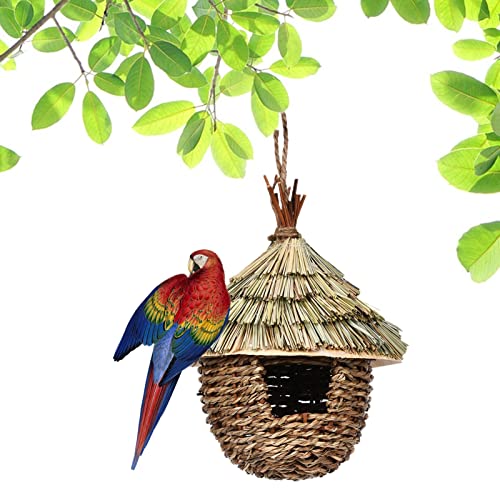 Hanging Straw Hand Woven Bird House E3000
