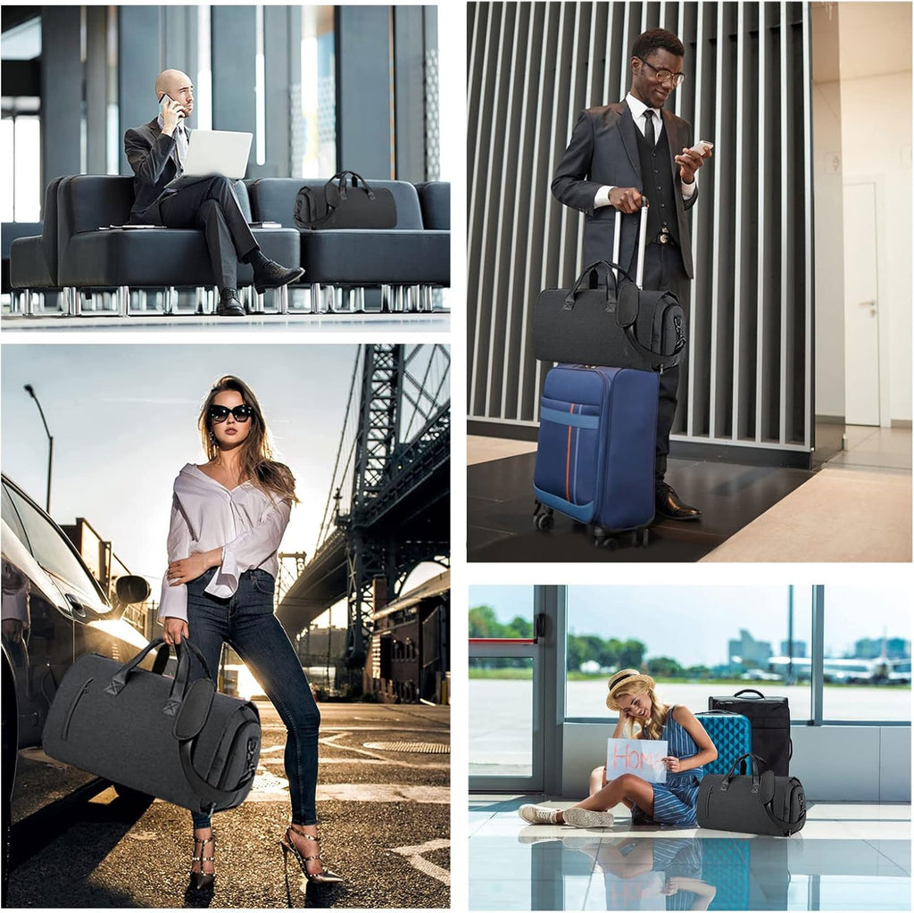 Convertible Garment Duffel Bag with Shoe Compartment Q237