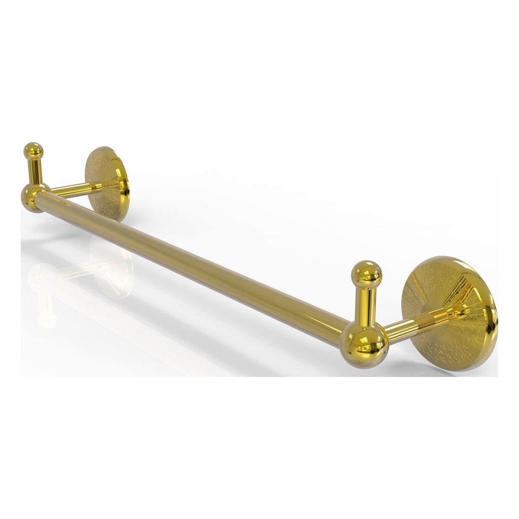 30 inch Polished Brass Towel Bar with Integrated Hooks I43997