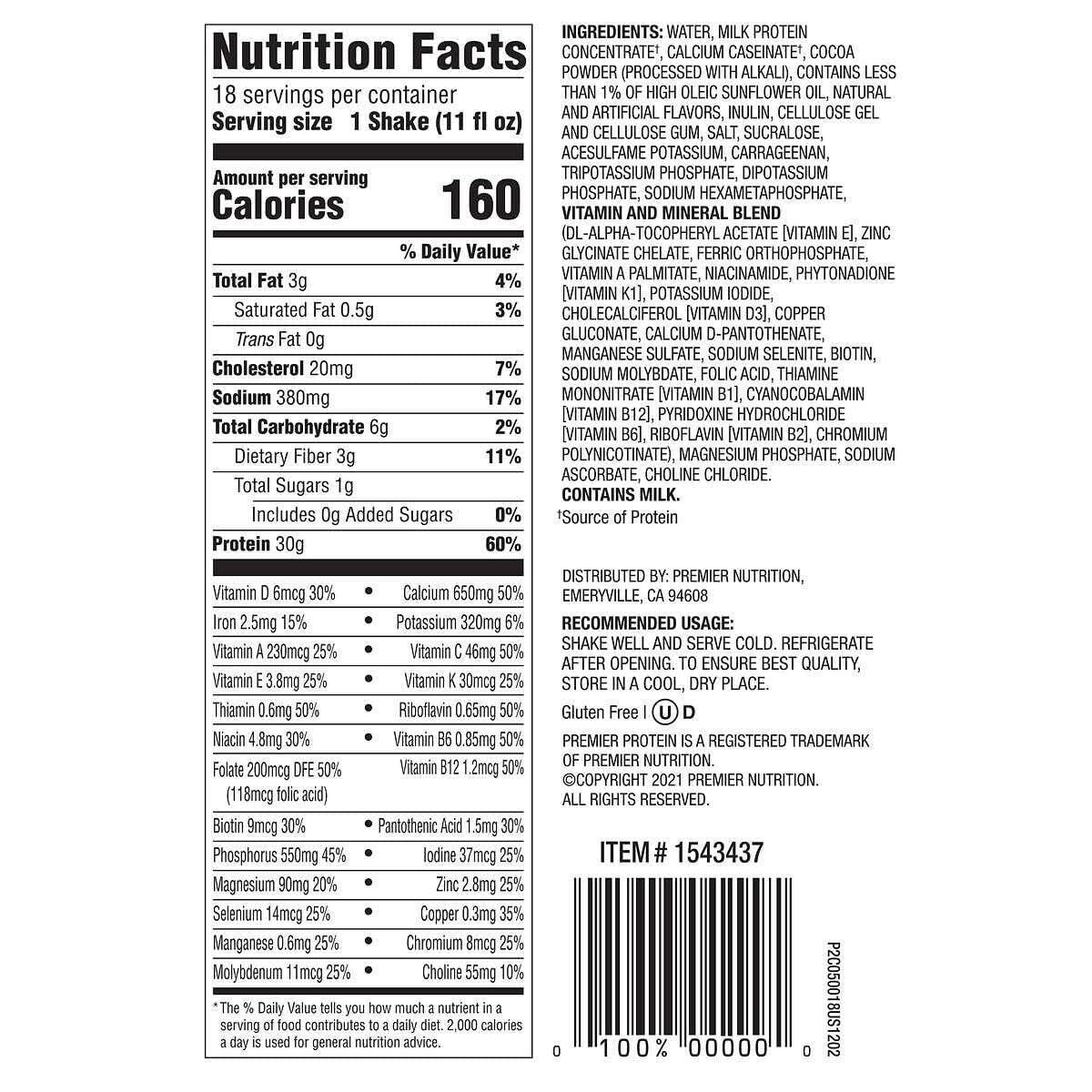 11 Fl. Oz Each Variety Sampler Pack of Protein Shakes (12 Pack) P6926