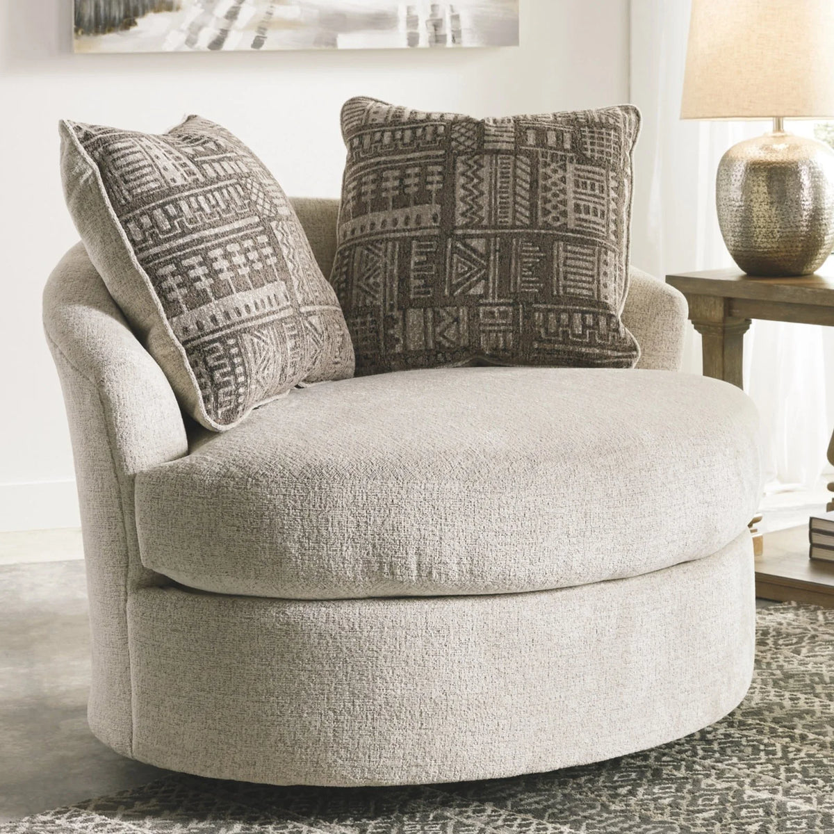 Swivel Accent Chair in Ash G9199