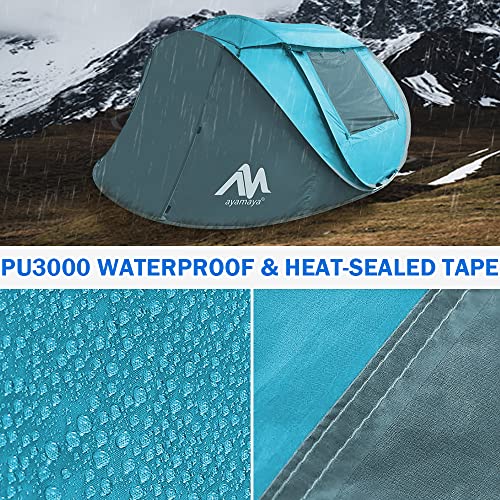 4 Person Pop Up Instant Tents with Removable Rainfly A223642