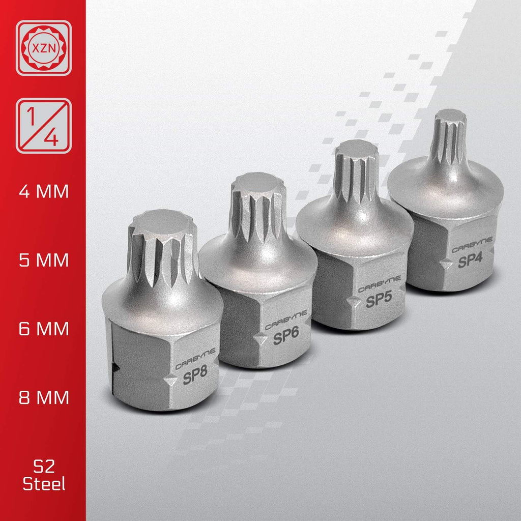 8 Piece 4mm to 16mm S2 Steel Socket Bit Set L890