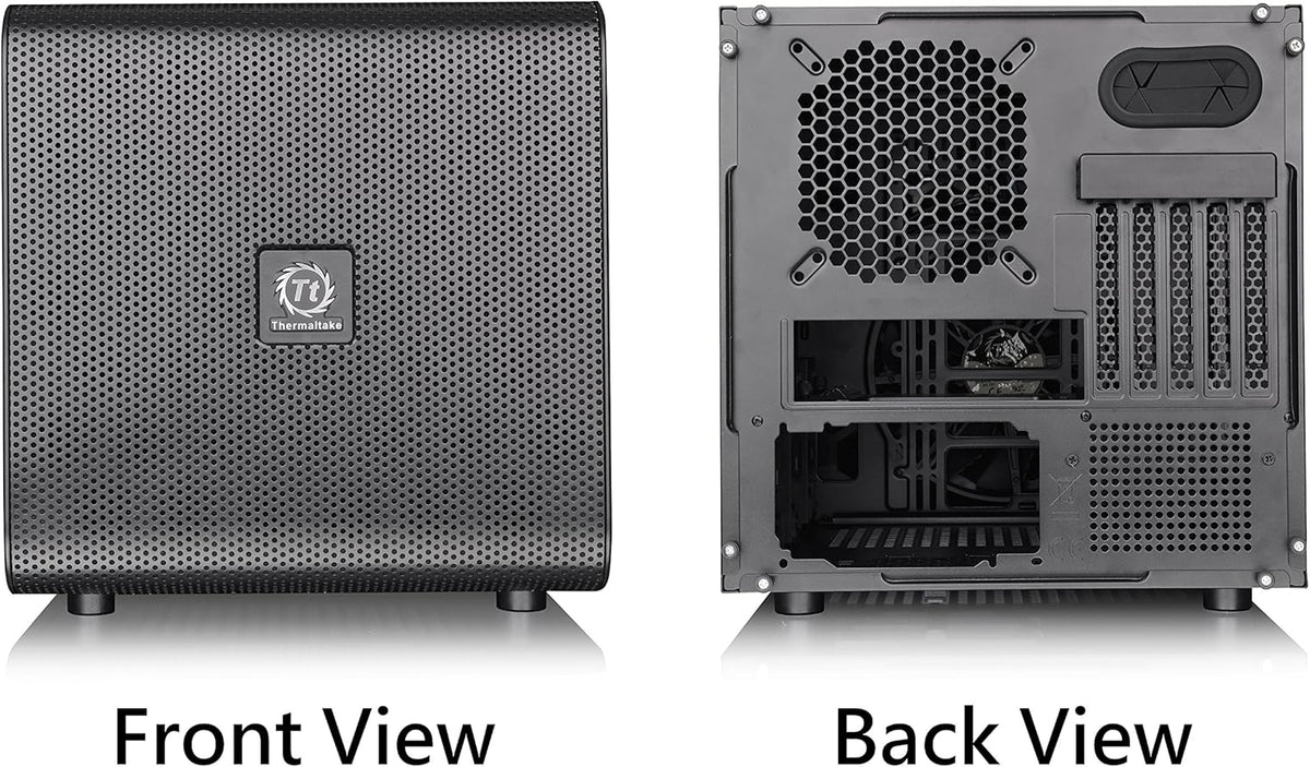 Black SPCC Micro ATX Mini ITX Cube Computer Case with 200mm Front Fan A2941