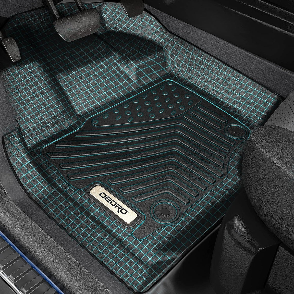 Black 3 Row Floor Mat Liner Set F51436