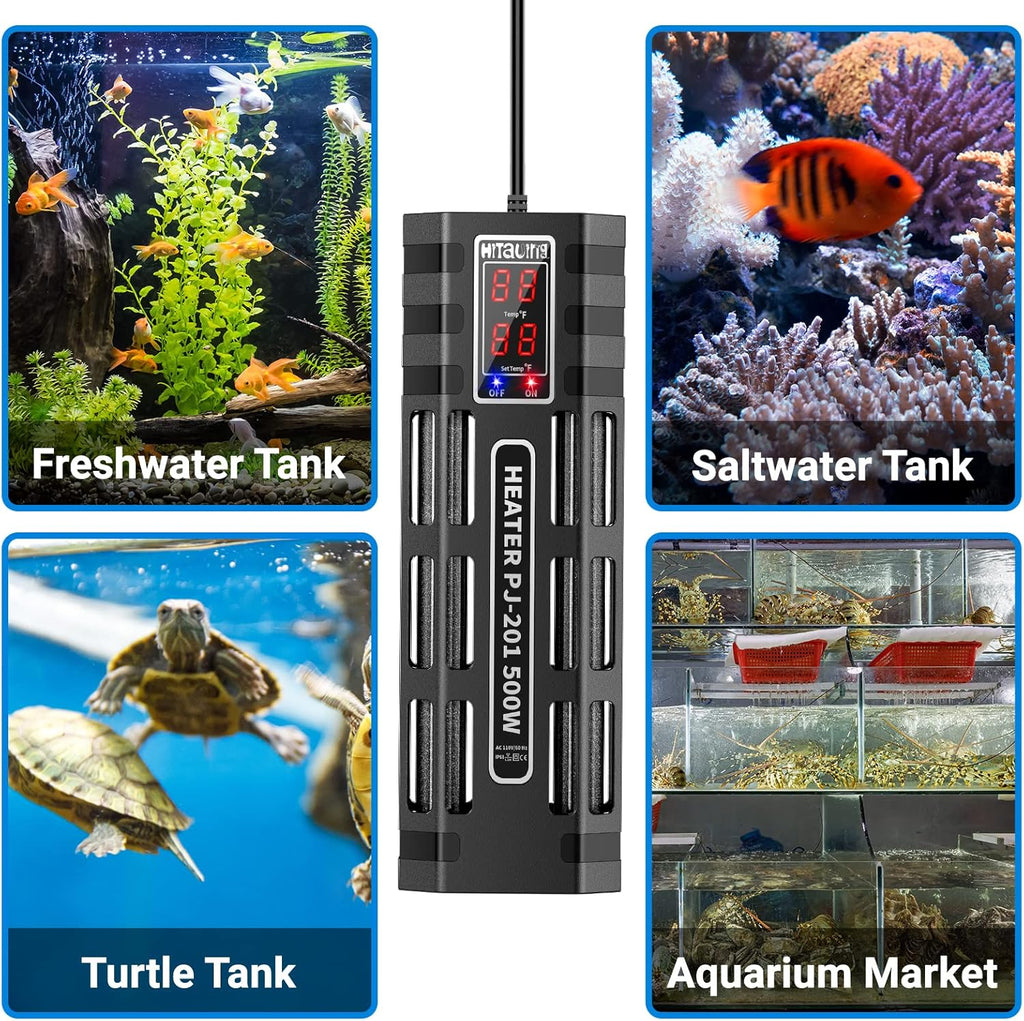 200W/300W/500W Submersible Aquarium Heater G431