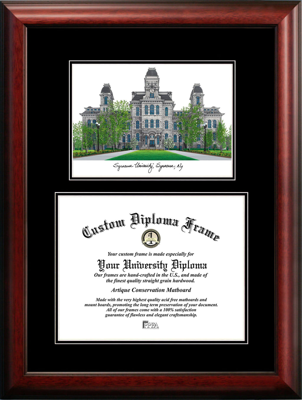 14 x 11 in. Satin Mahogany Diploma Frame S30360