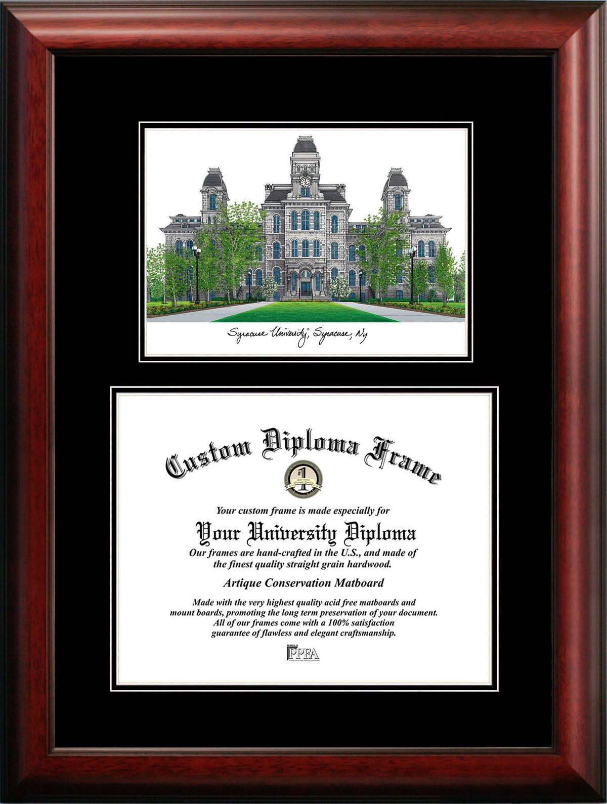 14 x 11 in. Satin Mahogany Diploma Frame S30360