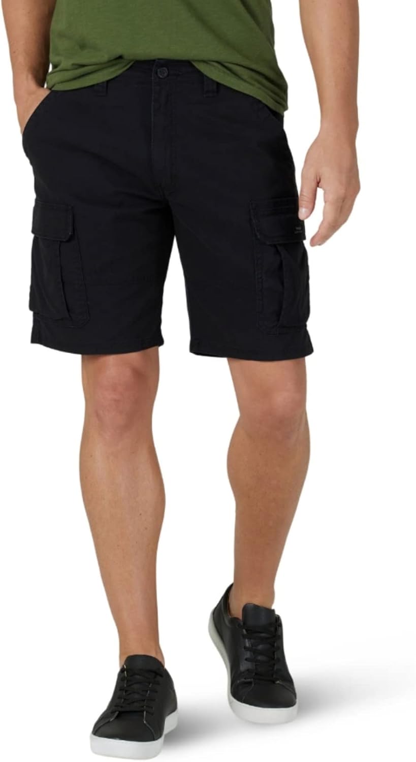 Relaxed Fit Cargo Shorts with Stretch Black 44 T9777