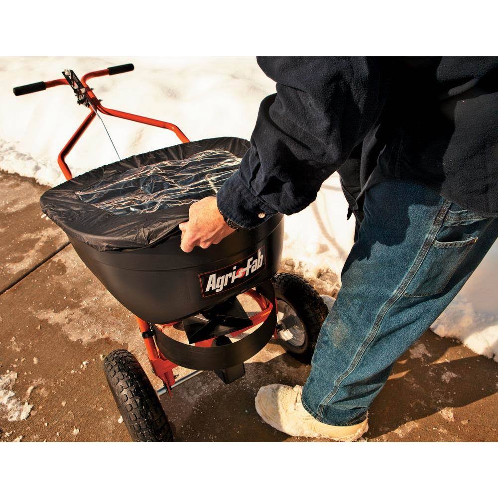 130 lb Push Broadcast Salt Spreader Q89828