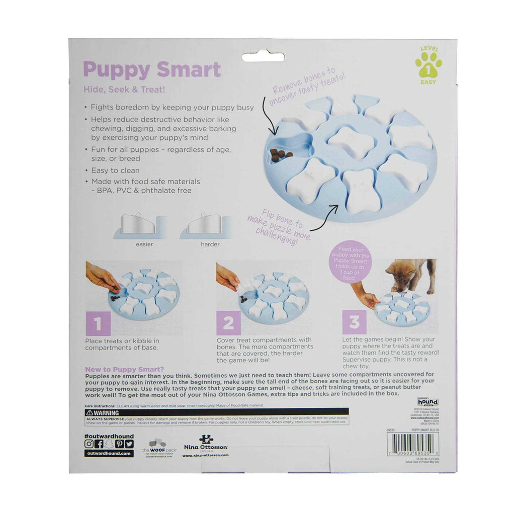 Blue Interactive Treat Puzzle Dog Toy W305