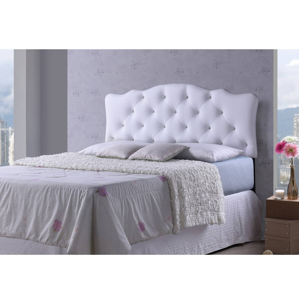 Full Size Grey Fabric Upholstered Headboard W5347