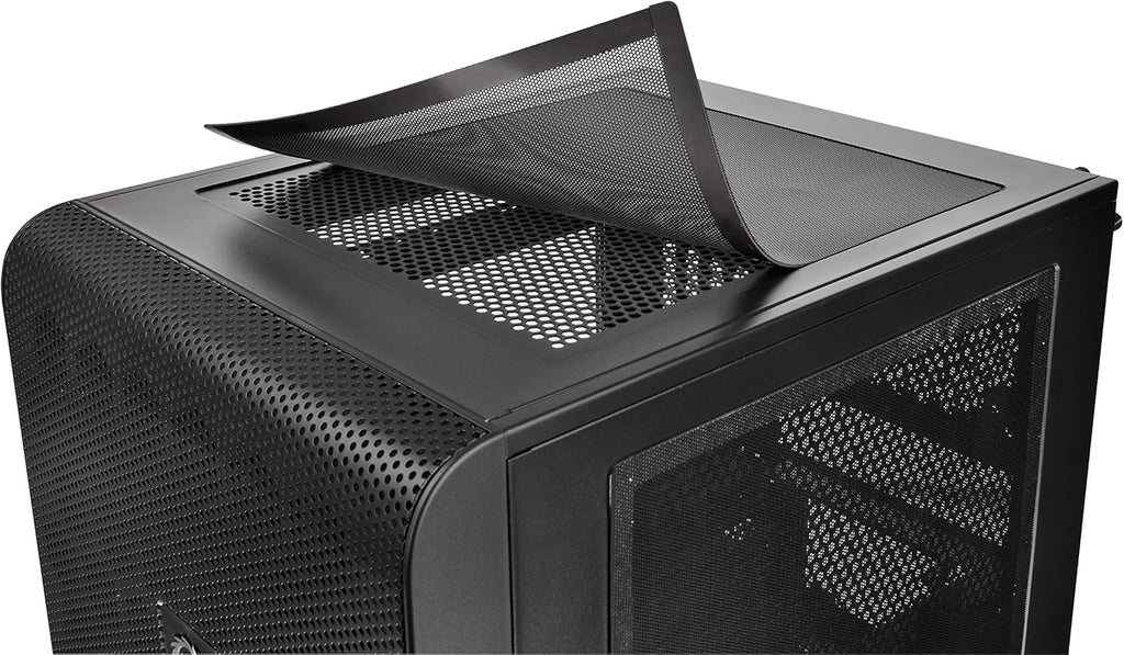 Black SPCC Micro ATX Mini ITX Cube Computer Case with 200mm Front Fan A2941