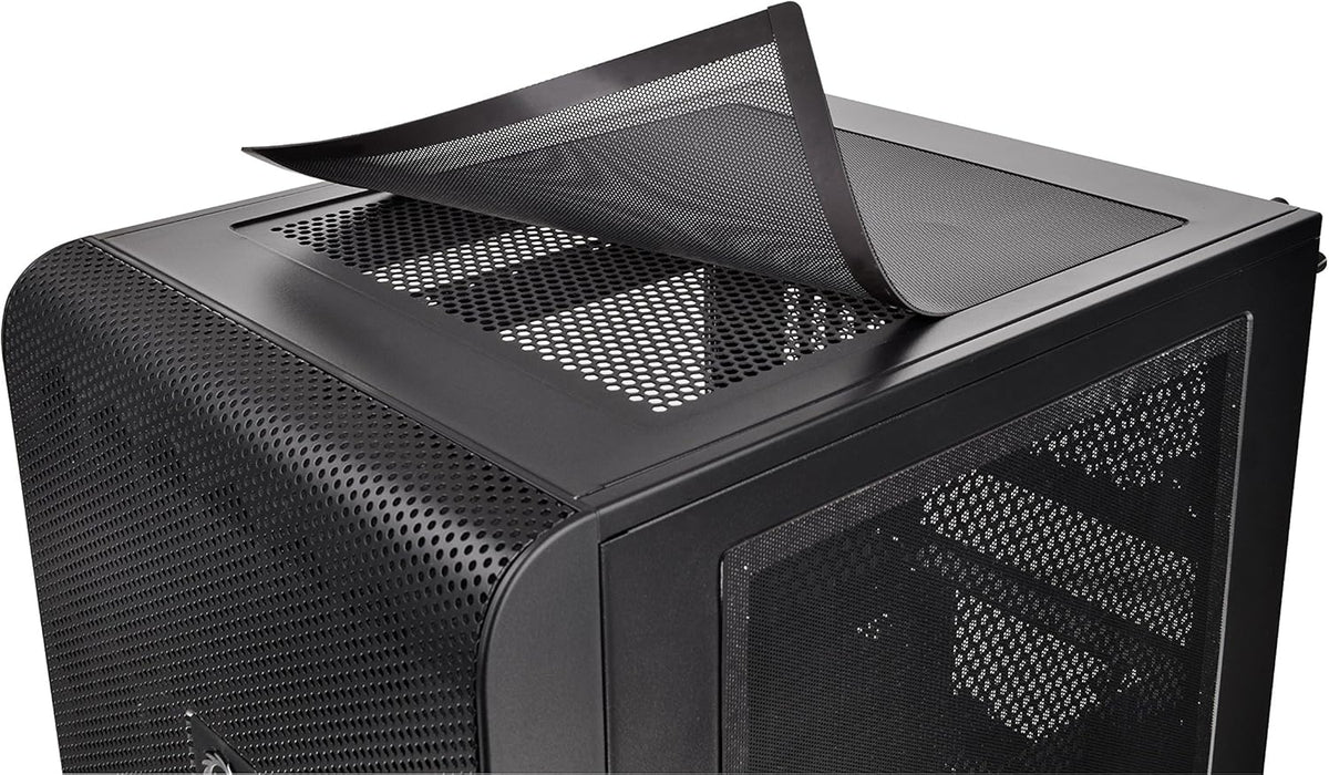 Black SPCC Micro ATX Mini ITX Cube Computer Case with 200mm Front Fan A2941