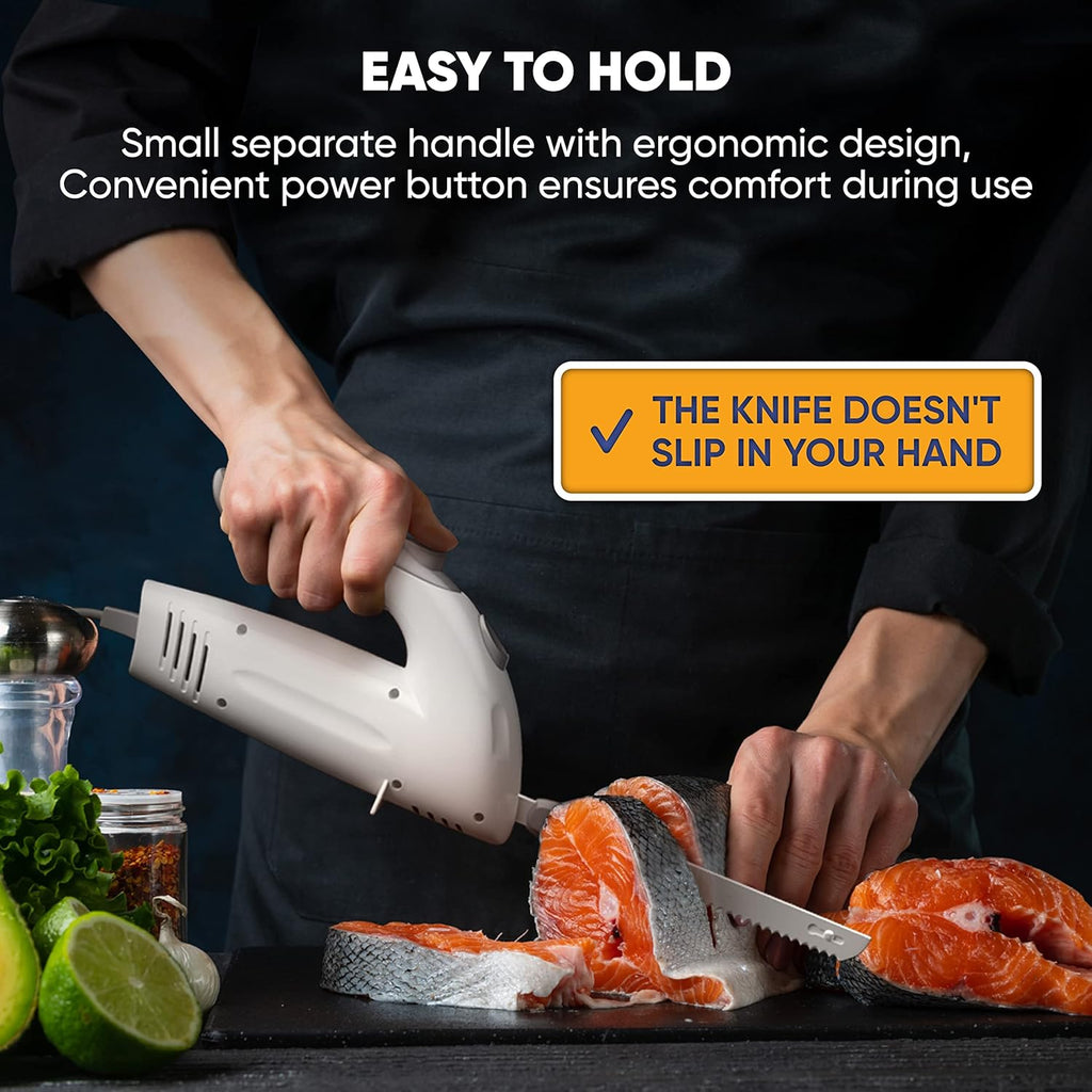 Electric Knife with Serving Fork and Carving Blades Q59681