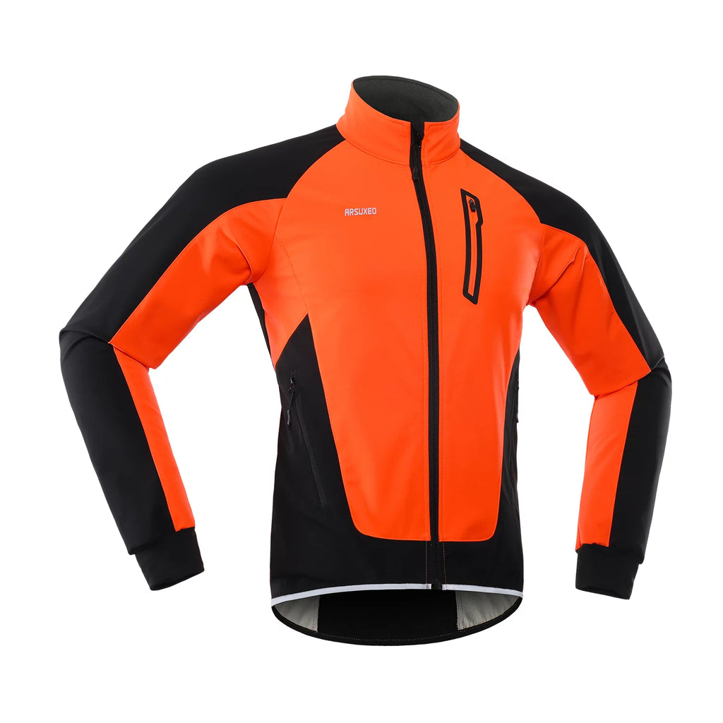 Men Cycling Jacket Waterproof Windproof Thermal Fleece Bike Jersey D565