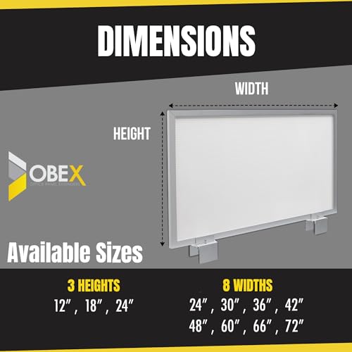 White 12" x 48" Polycarbonate Desk Privacy Panel Z165
