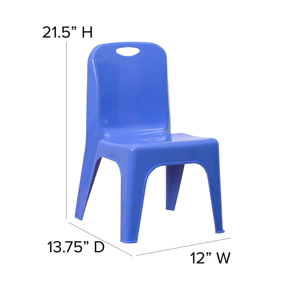 Blue Plastic Stackable School Chair 4 Pack I9295