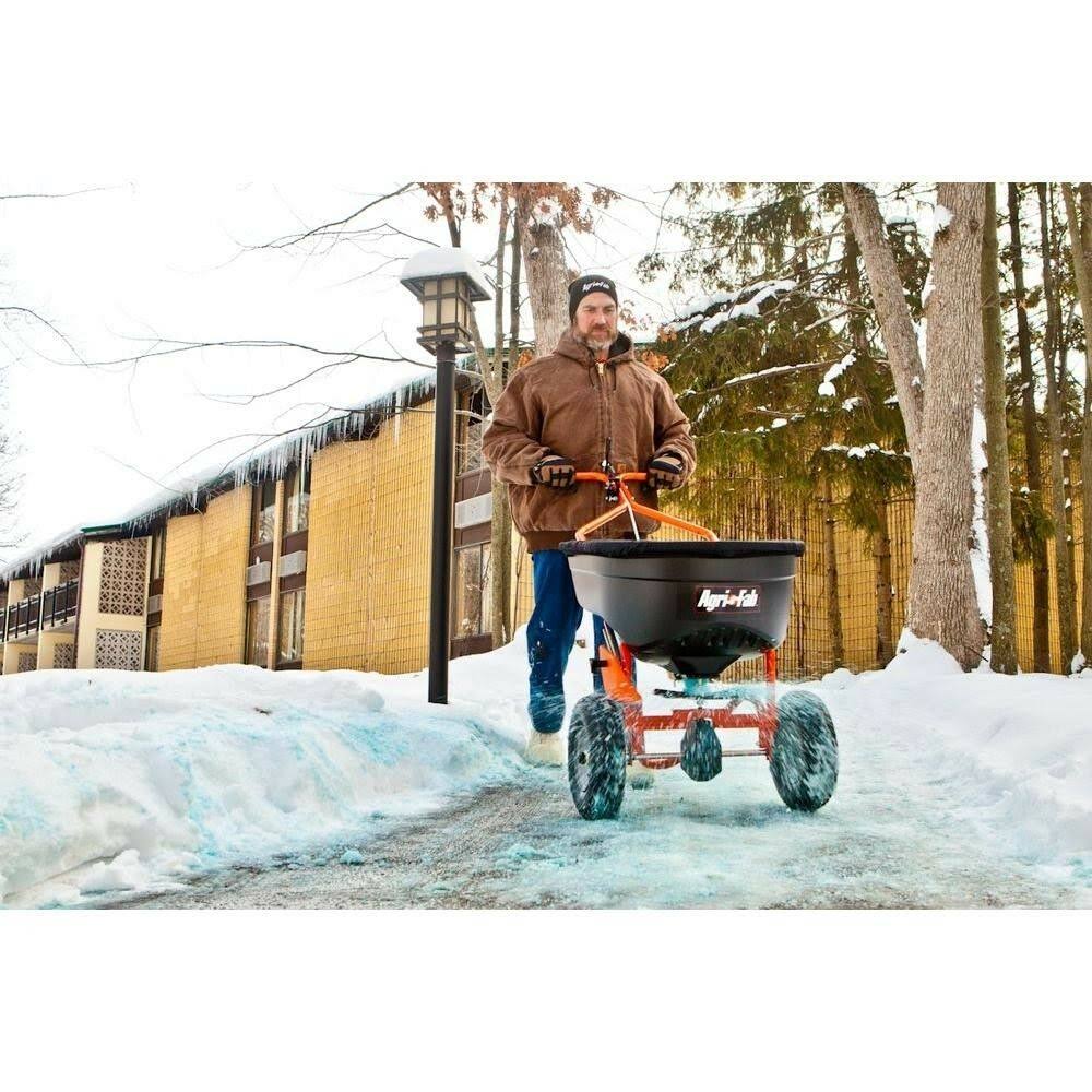 130 lb Push Broadcast Salt Spreader Q89828