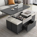 Lift Top Coffee Table with 4 Stools and Storage N681620
