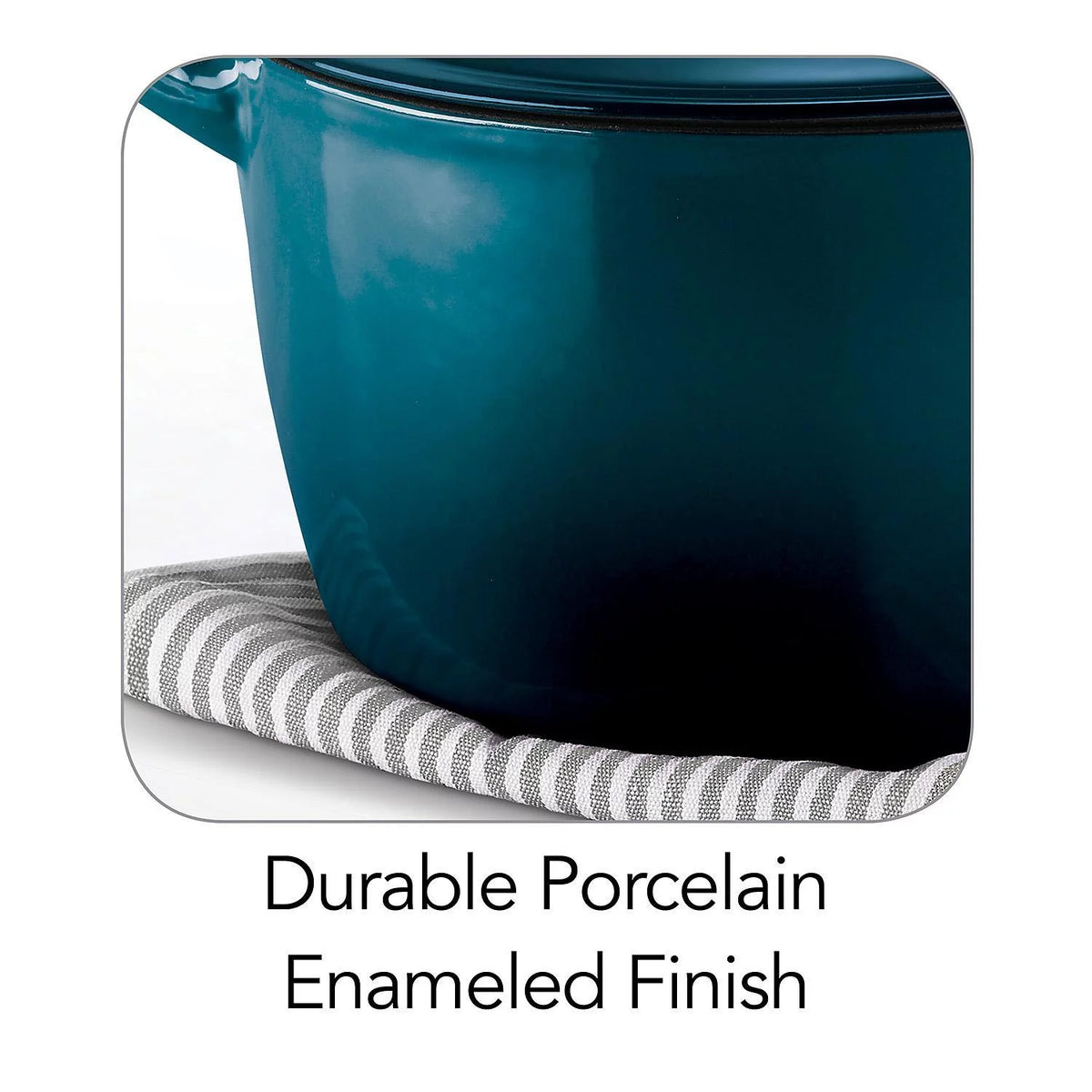 Enameled Cast Iron 7-Qt Covered Round Dutch Oven G241759