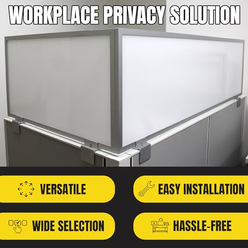 White 12" x 48" Polycarbonate Desk Privacy Panel Z165