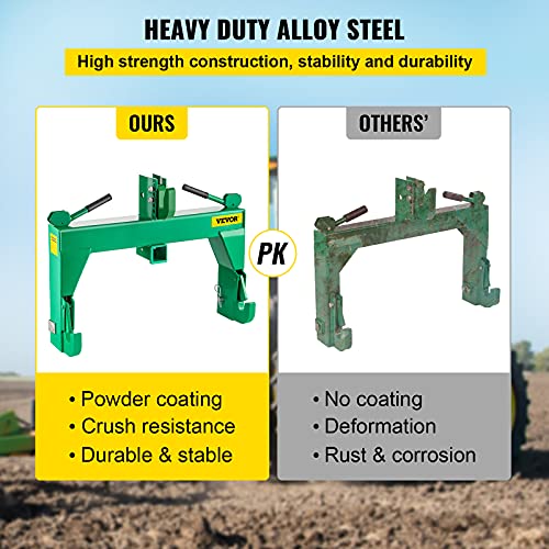 3-Point Quick Hitch, 3000 LBS Lifting Capacity, 28.31" Between Lower Arms, Green N25519