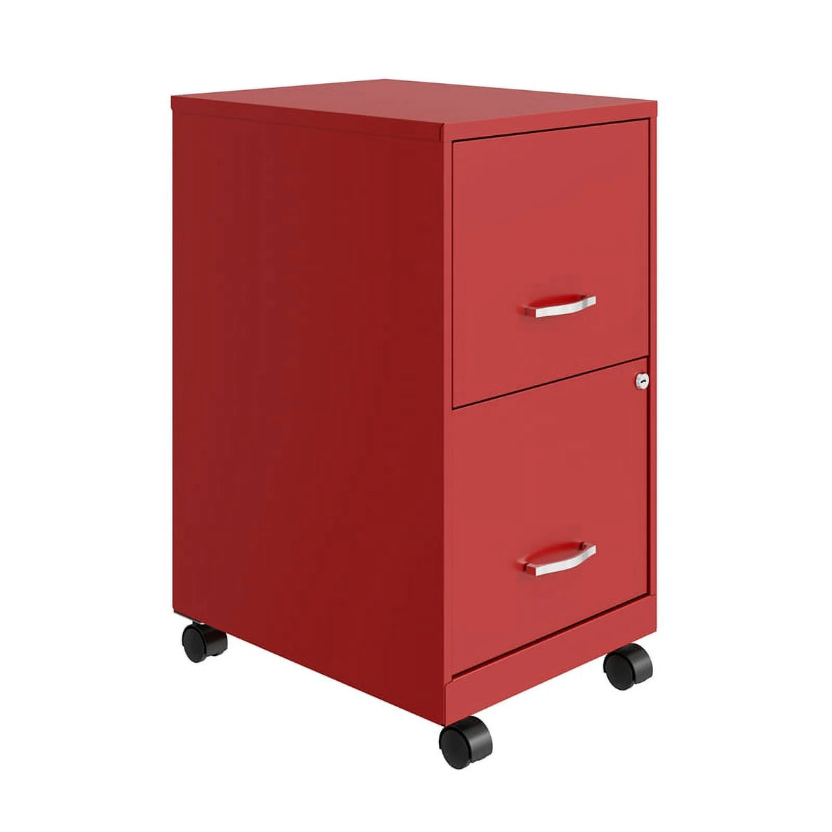 Red 2 Drawer Metal Mobile File Cabinet K710749