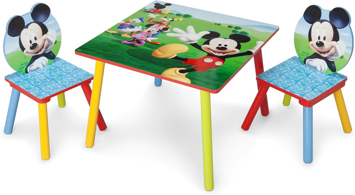 Kids Table and Chair Set with 2 Chairs and 6 Bin Toy Organizer P16860