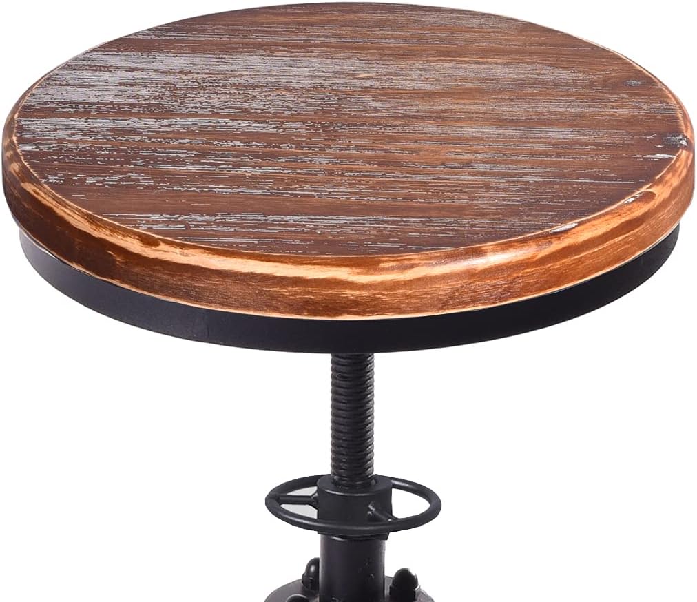 Black Adjustable Swivel Bar Stools Set of 2 X83792