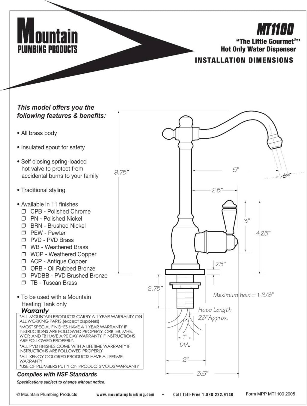Hot Water Dispenser D1971