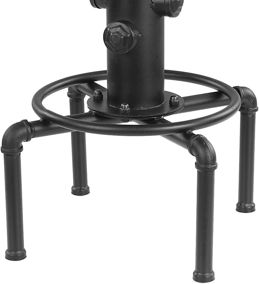 Black Adjustable Swivel Bar Stools Set of 2 X83792