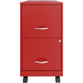Red 2 Drawer Metal Mobile File Cabinet K710749