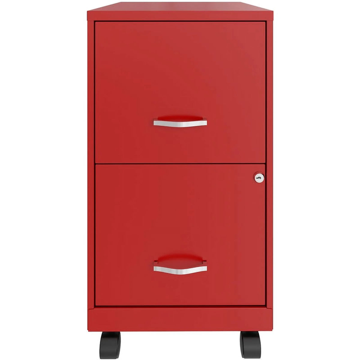 Red 2 Drawer Metal Mobile File Cabinet K710749