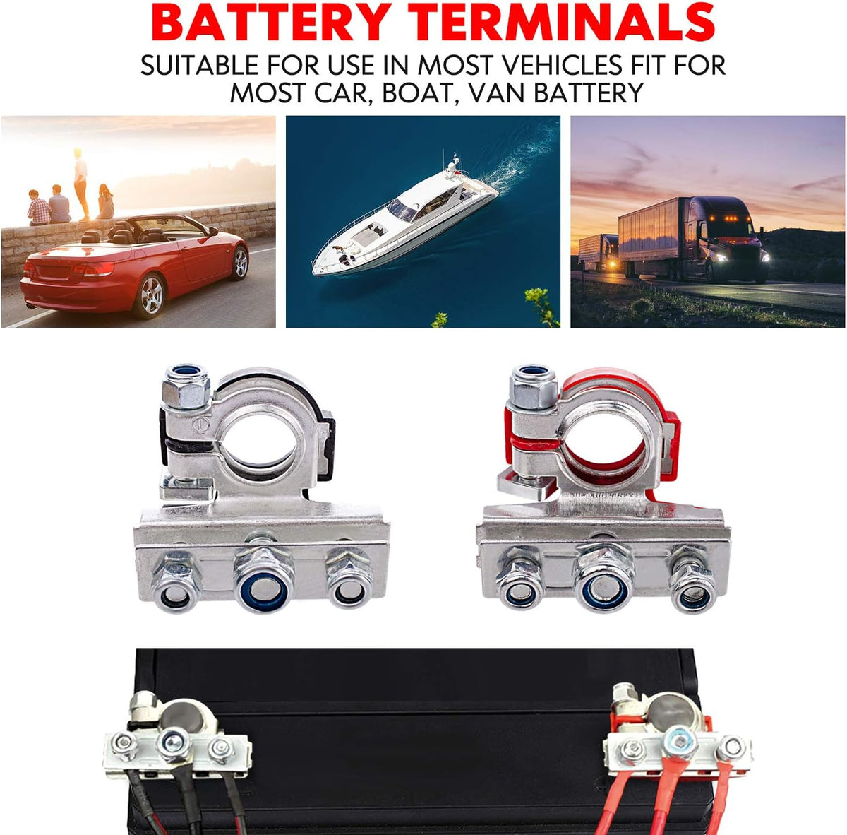 Battery Terminal Connectors with Copper Plate P6546