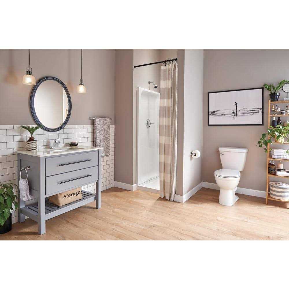 2-Piece 1.28 GPF Single Flush Round Front Toilet in White V7359