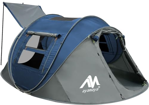 4 Person Pop Up Instant Tents with Removable Rainfly A223642