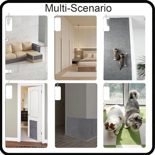 White Self-Adhesive Cat Scratching Mat, 23.62 * 39.37 in P488