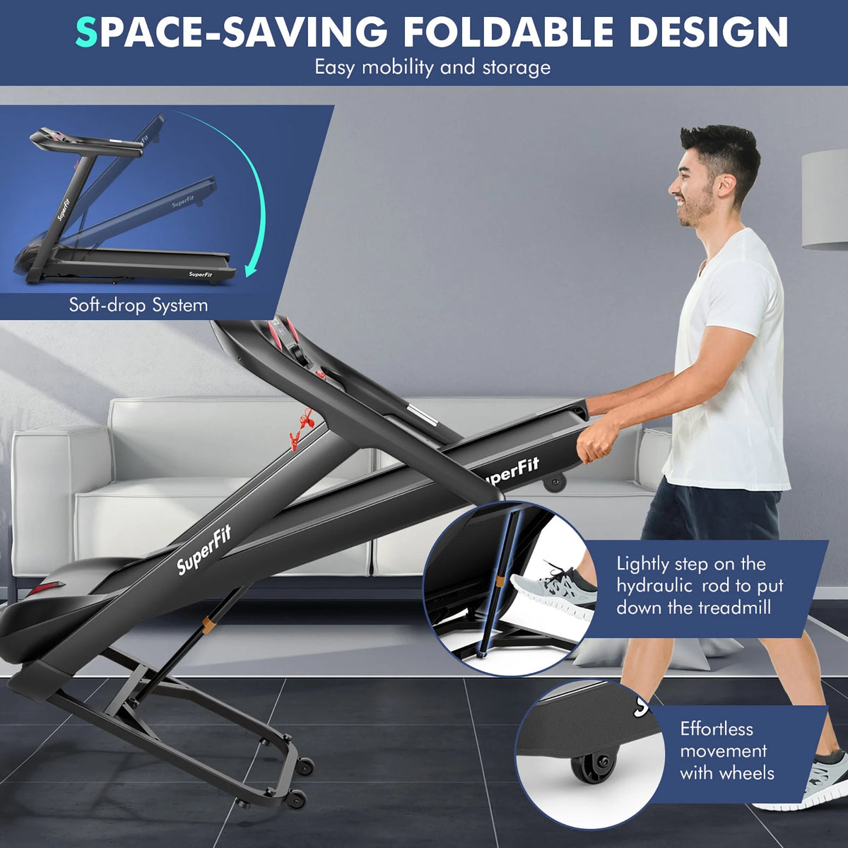 4.75HP Folding Treadmill M92013