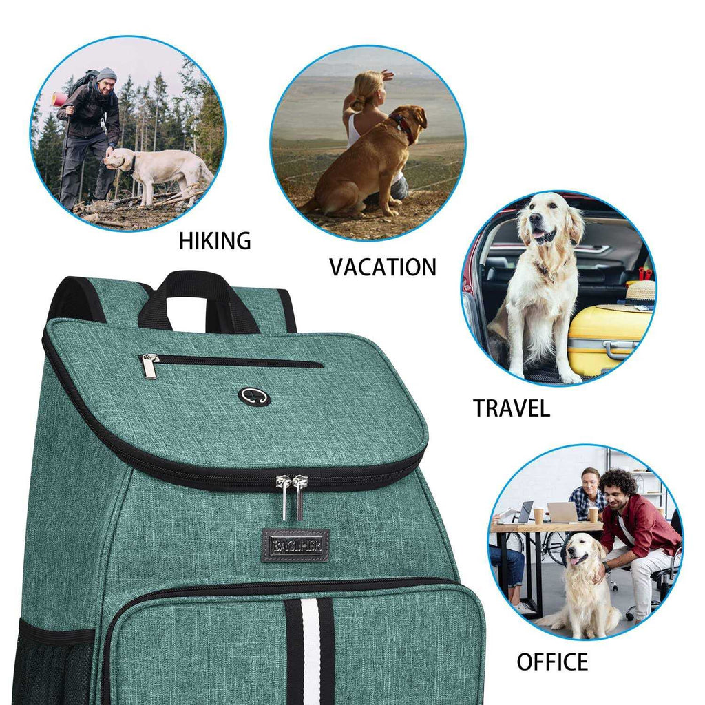 Airline Approved Dog Travel Backpack with 2 Collapsible Bowls and 2 Food Baskets X89109