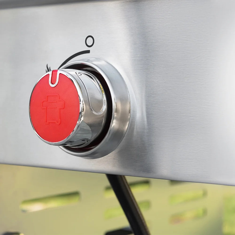 4-Burner Dual Energy Propane Gas Grill with Infrared Side Burner and Cabinets M5307