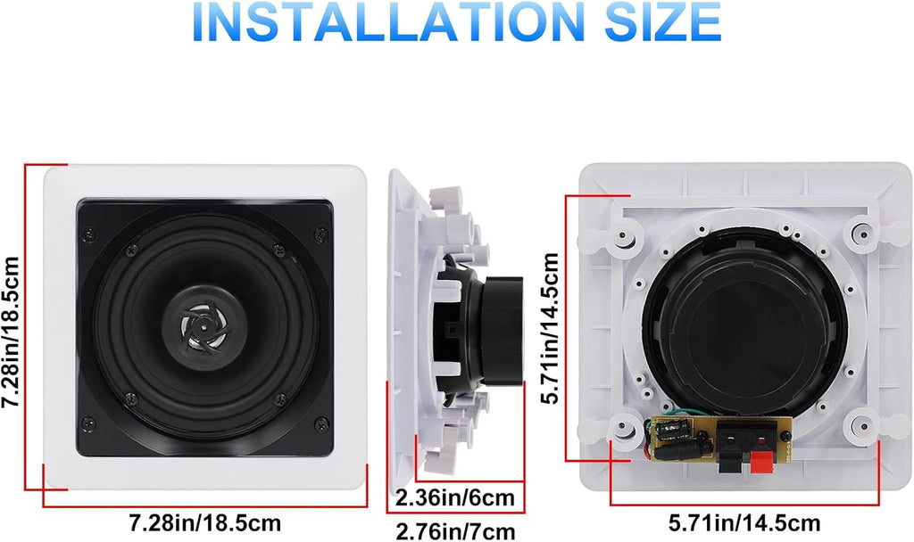 5.25 Inch 160W Flush Mount Ceiling Speakers Pack of 2 J196