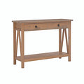 Rustic Grey Storage Pine Console Table U651