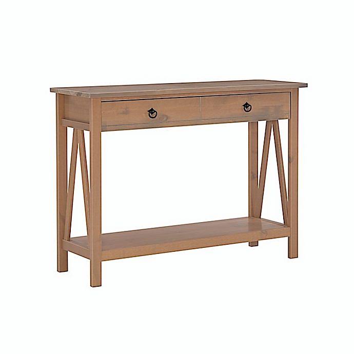 Rustic Grey Storage Pine Console Table U651
